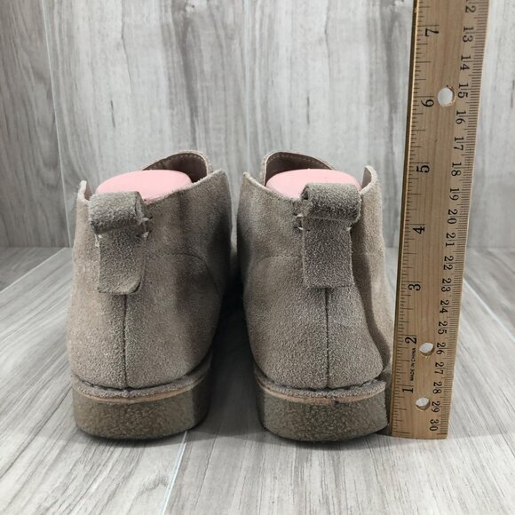 Dolce Vita Ankle Boots Womens 11 Findley Tan Suede Slip On Booties - Picture 8 of 11